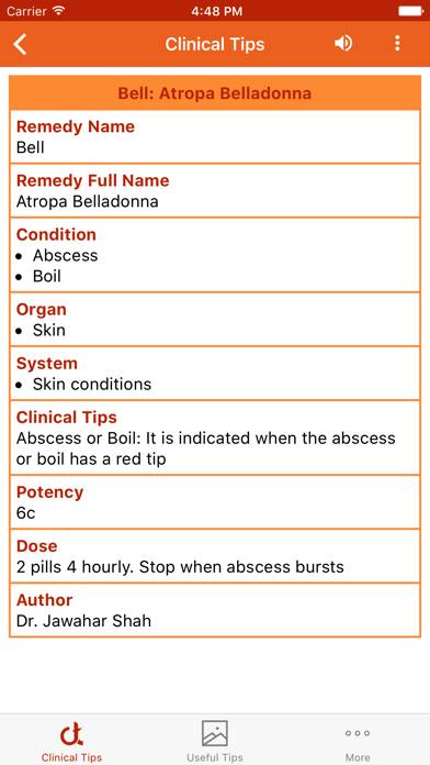 Homeopathy Clinical Tips Capture d'écran de l'application