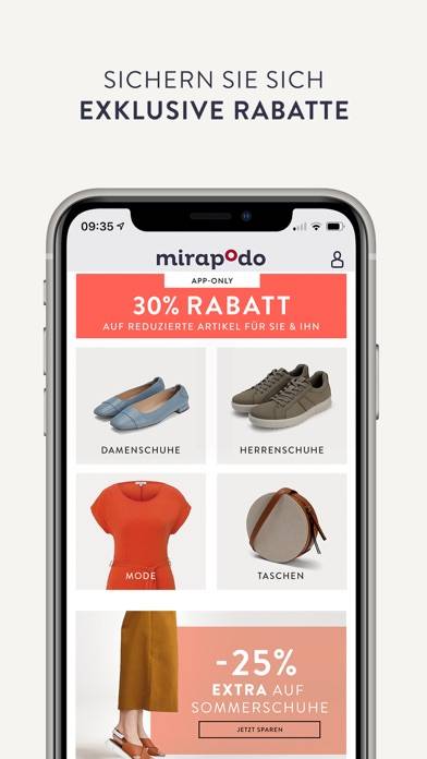 Mirapodo App-Screenshot