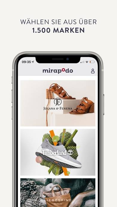 Mirapodo App-Screenshot