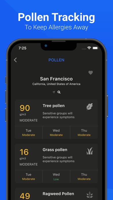 Air Quality & Pollen Captura de pantalla de la aplicación #2