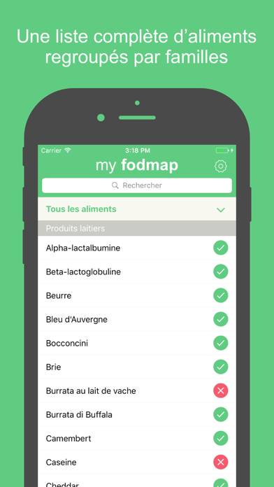 My Fodmap : Le régime Fodmap sur votre smartphone Capture d'écran de l'application #1