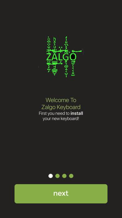 Zalgo Schermata dell'app