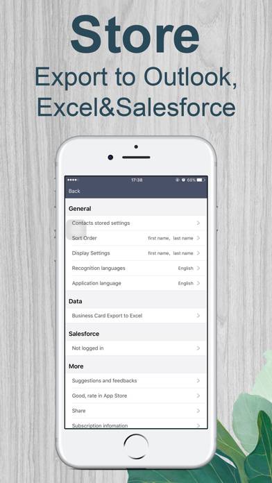 Business Card Scanner-Sam Full Capture d'écran de l'application