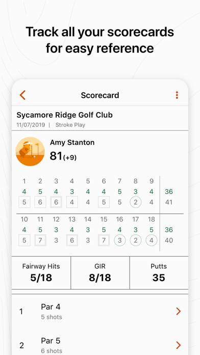 Garmin Golf App skärmdump #1