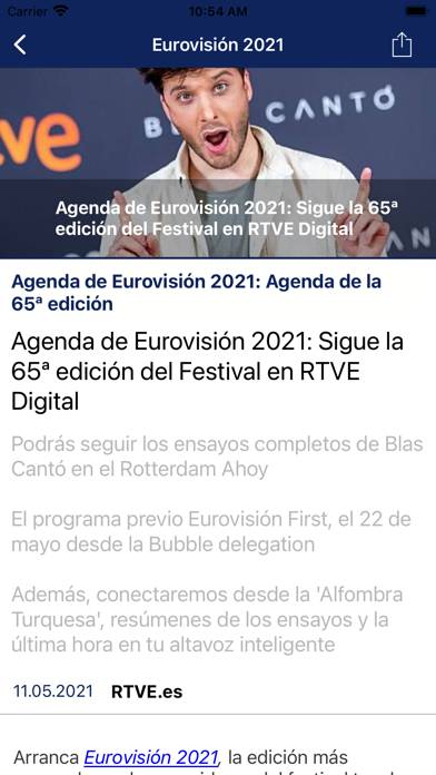 Eurovisión rtve.es App screenshot #4