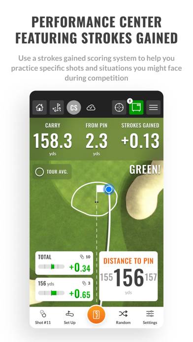 TrackMan Golf Pro App skärmdump