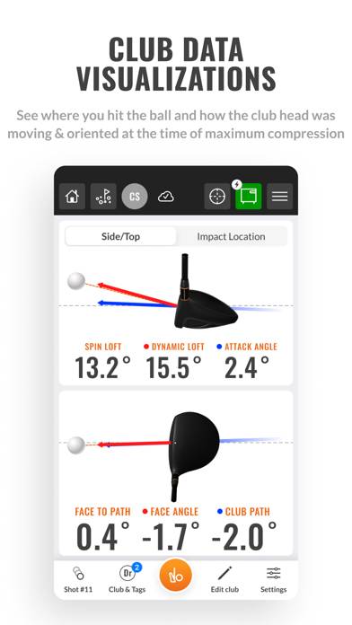 TrackMan Golf Pro App skärmdump