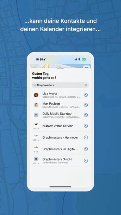 NUNAV Navigation App-Screenshot