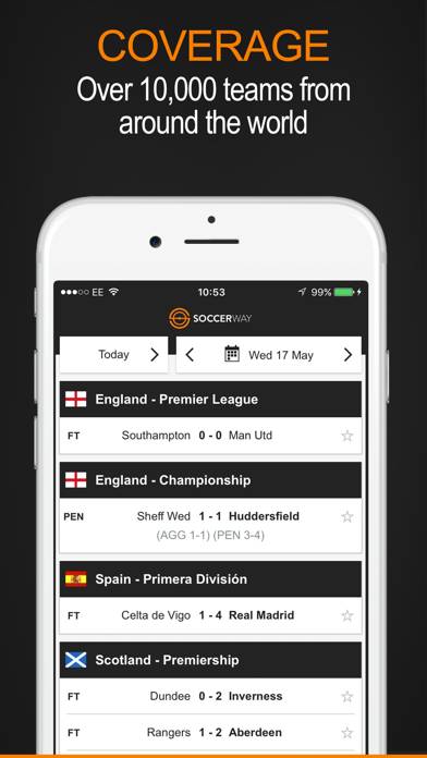 Soccerway Captura de pantalla de la aplicación #1