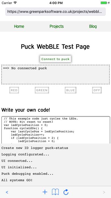 WebBLE Capture d'écran de l'application #1