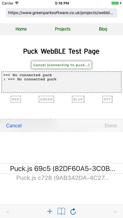 WebBLE Capture d'écran de l'application #2