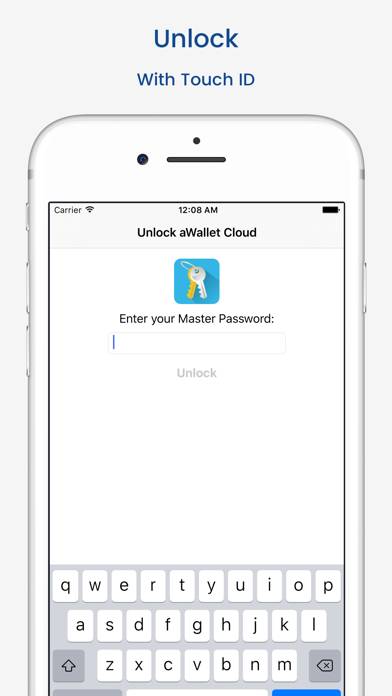 AWallet Cloud Password Manager Schermata dell'app