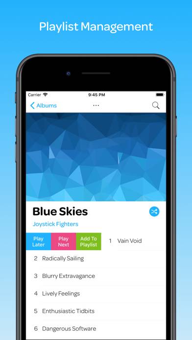 Glider Music Player App screenshot #3