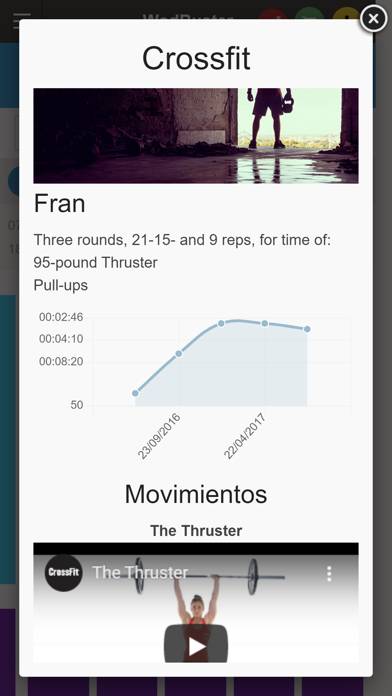 WodBuster Captura de pantalla de la aplicación