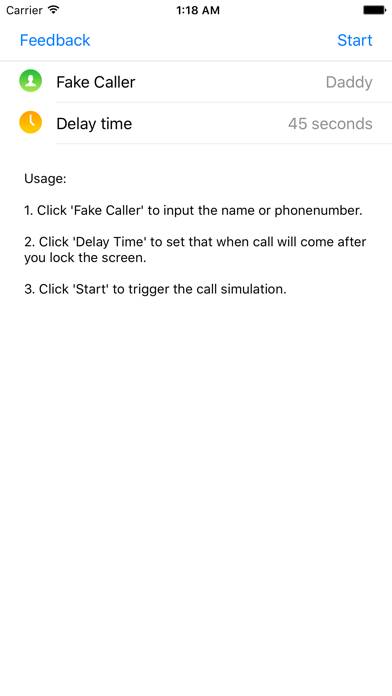 FakeCall - simulate system phone call screenshot