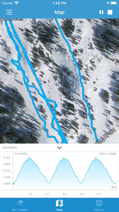 EXA Ski Tracker App skärmdump #2