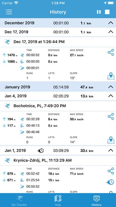 EXA Ski Tracker App-Screenshot #3