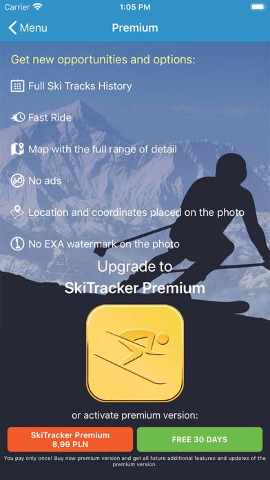 EXA Ski Tracker Captura de pantalla de la aplicación #4