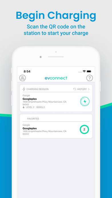 EV Connect App screenshot