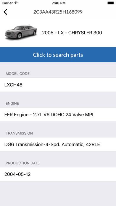 Car Parts for Chrysler App screenshot #1