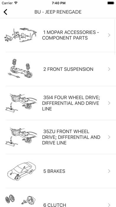 Car Parts for Chrysler Schermata dell'app #4