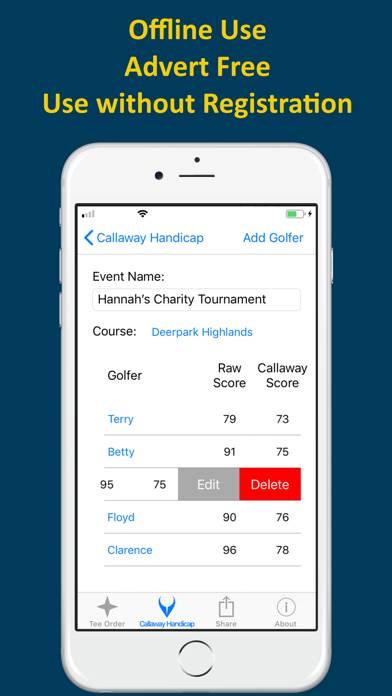 Cruncher: Callaway Handicap App screenshot #2