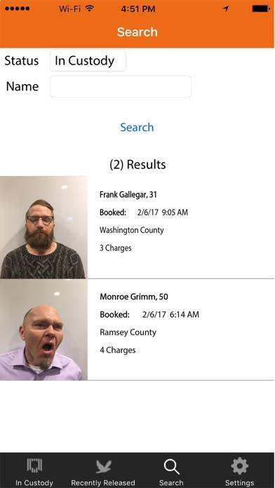 Busted In the USA App screenshot