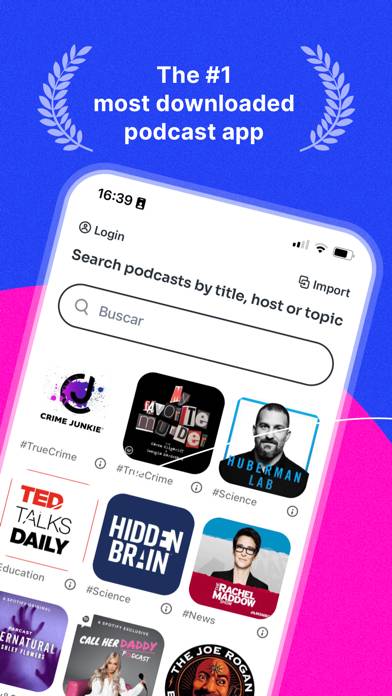 Podcast App Captura de pantalla de la aplicación #2