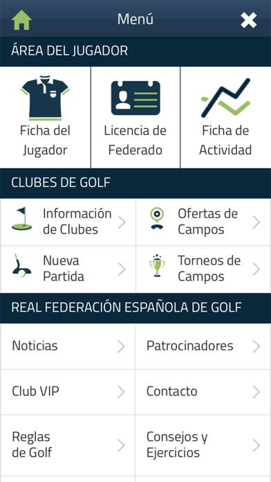 Rfegolf Captura de pantalla de la aplicación