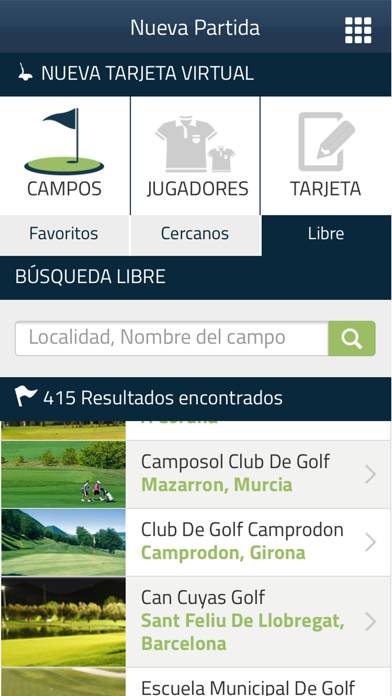 Rfegolf Captura de pantalla de la aplicación