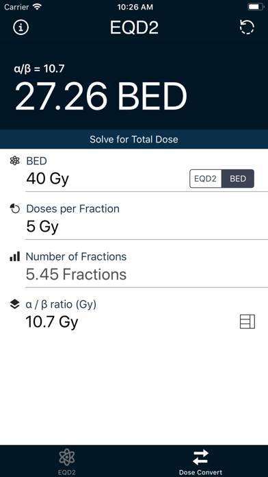 EQD2 Calculator Captura de pantalla de la aplicación #4