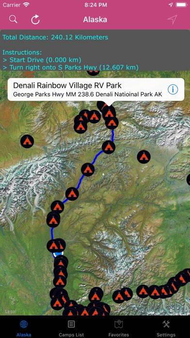 Alaska – Campgrounds, RV Parks App screenshot