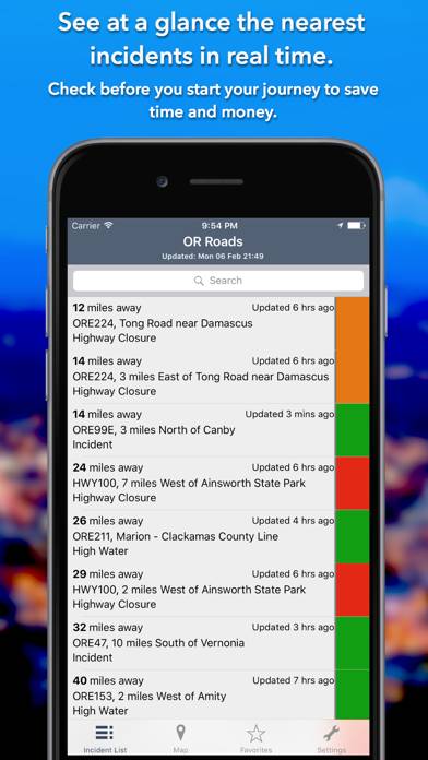 Oregon Roads Traffic App screenshot