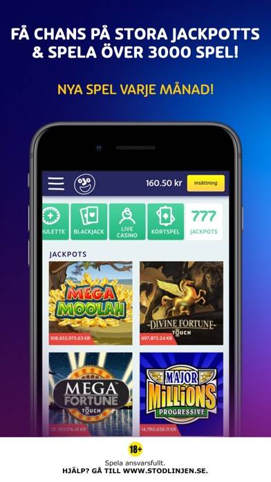 Spela casino på PlayOJO App skärmdump #2