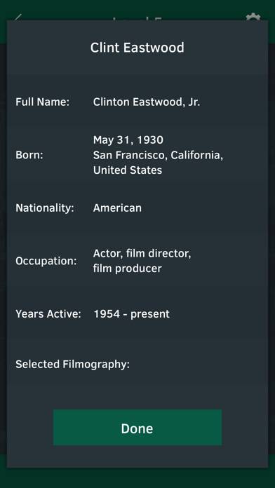 Guess the Filmmaker schermata del gioco