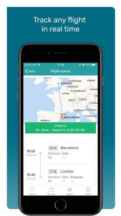 Travellink: Boka billiga flyg App skärmdump