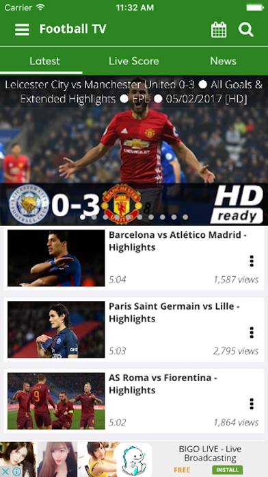 Football TV 2017 App screenshot #1