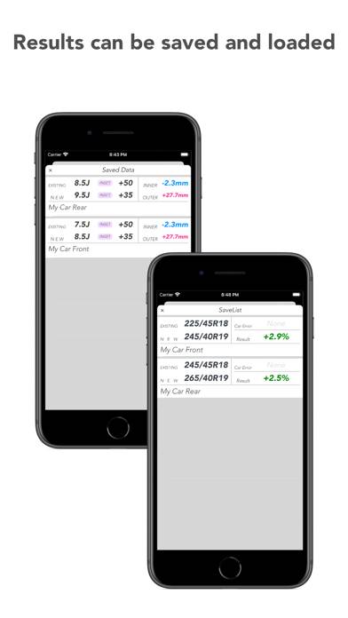 Tire Calculator (Offset&Speed) Capture d'écran de l'application