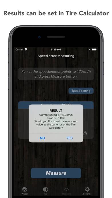 Tire Calculator (Offset&Speed) Capture d'écran de l'application