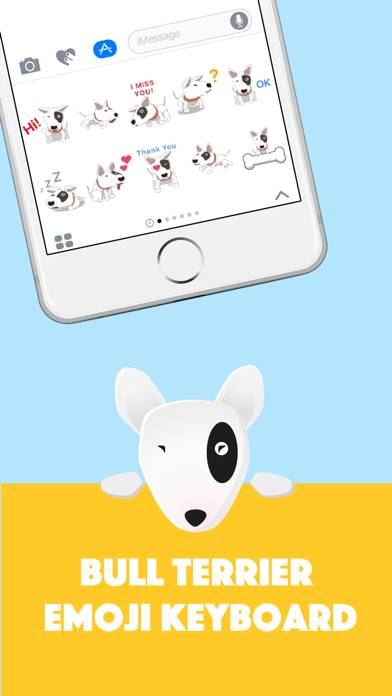 Bull Terrier Emoji Keyboard Captura de pantalla de la aplicación #1