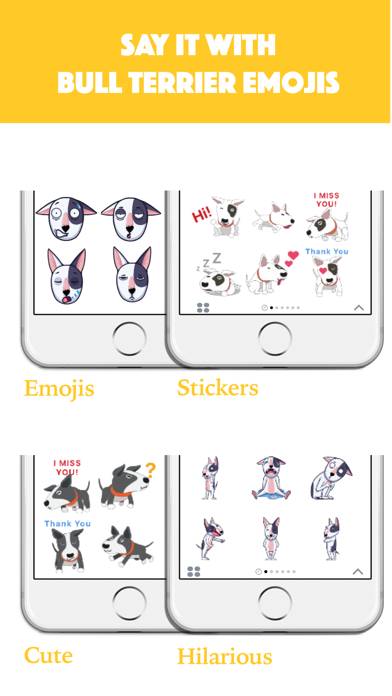 Bull Terrier Emoji Keyboard Schermata dell'app #3