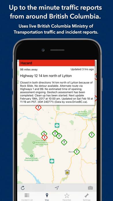 British Columbia Roads App screenshot #1