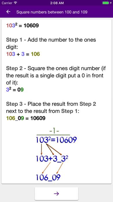 Math Tricks (100 plus) PRO App screenshot #1