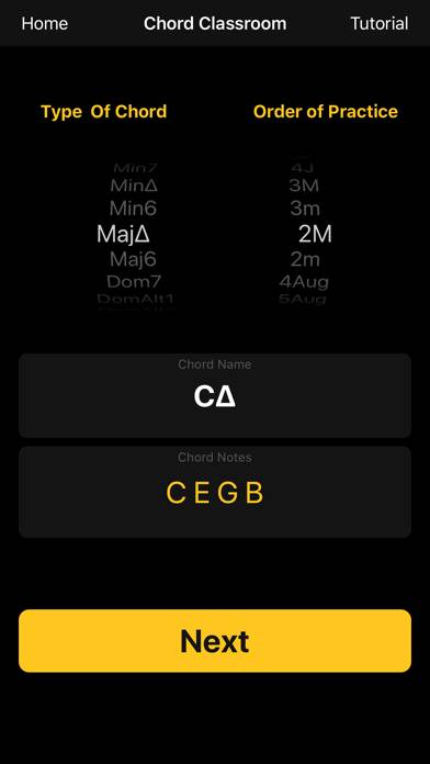 Chord Trainer Captura de pantalla de la aplicación
