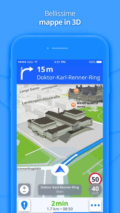 Navigatore GPS e Mappe Captura de pantalla de la aplicación #2