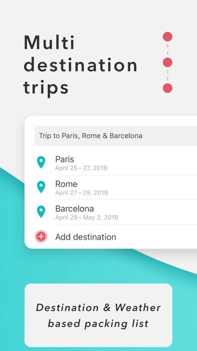 Packr Travel Packing List Schermata dell'app #3
