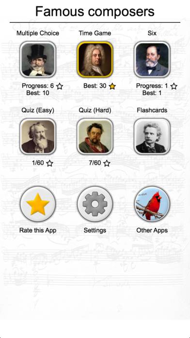 Famous Composers of Classical Music: Portrait Quiz Schermata dell'app #3