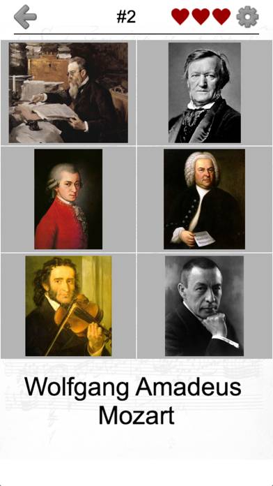 Famous Composers of Classical Music: Portrait Quiz Schermata dell'app #4