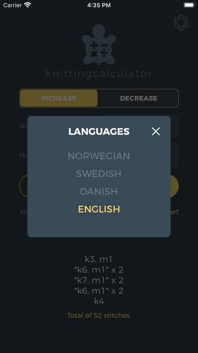 Stick Räknare App skärmdump