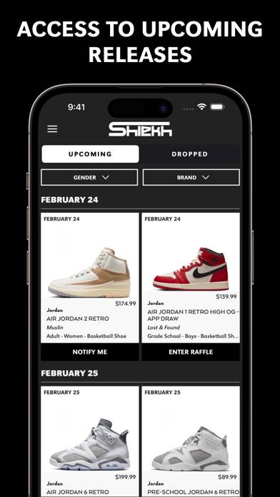 Shiekh Shoes: Shop Releases App screenshot
